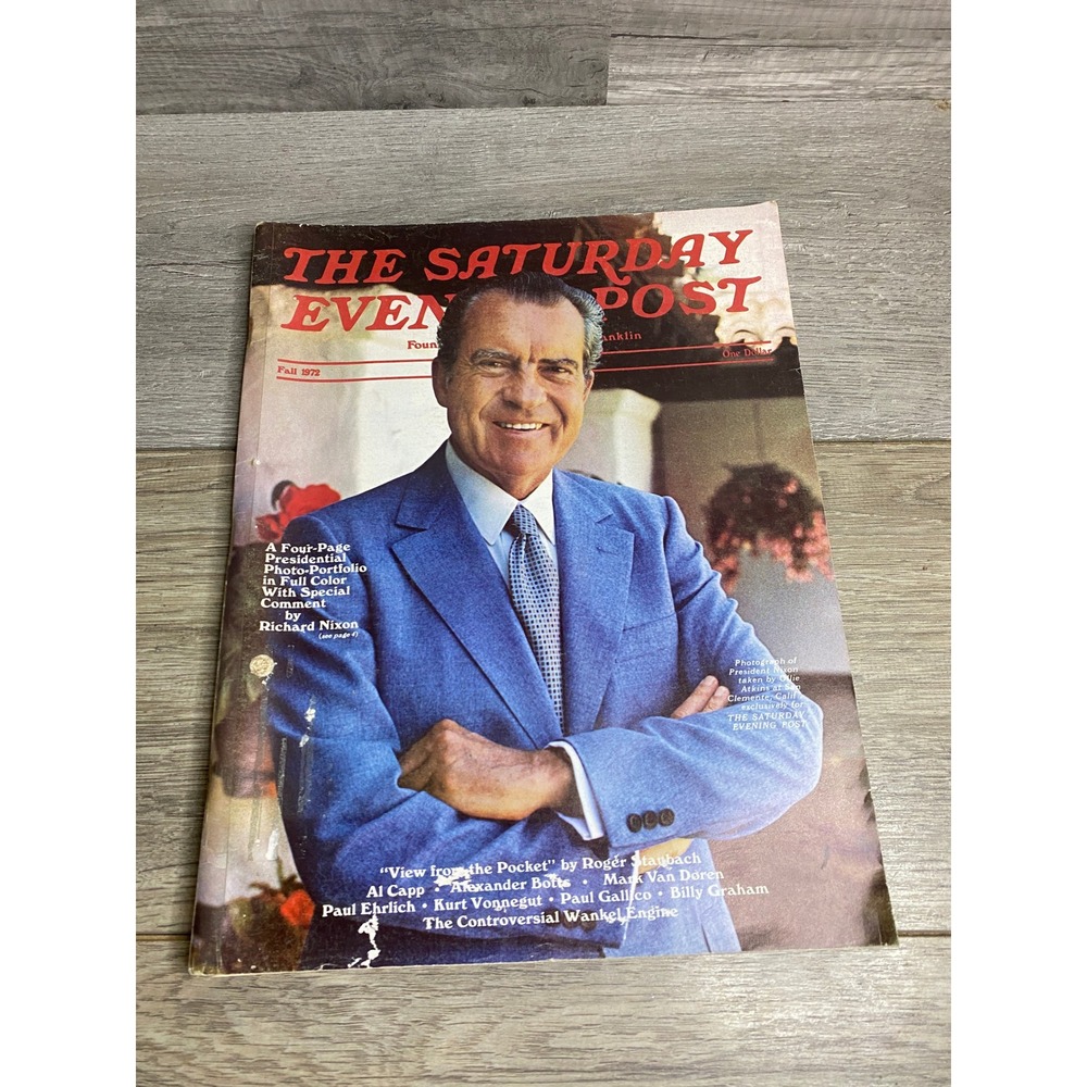 The‎ Saturday Evening Post Magazine Fall 1972 Richard Nixon Fair Vintage Ads